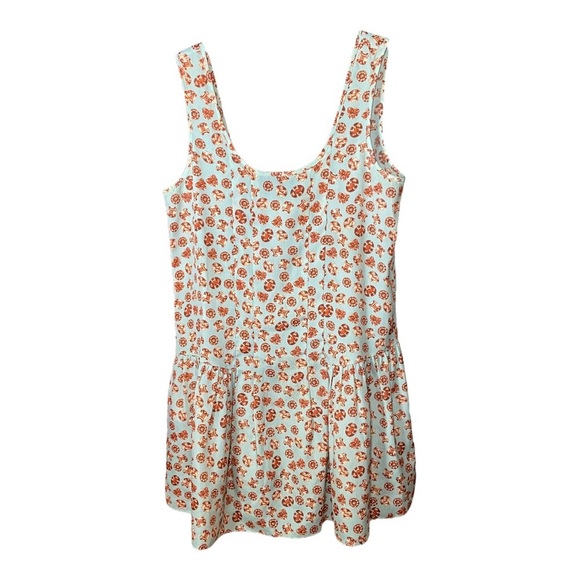 BCBGeneration Madrid Multi Mini Babydoll Dress Size XXS Drop Waist Light Blue - Picture 2 of 5